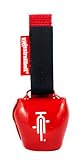 swisstrailbell® Mexico Edition Deep Red: WhiteBike, rotes Band, Fahrradklingel, Trailbell, Signalglocke