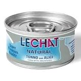 Monge LeChat Natural Thunfisch mit Sardellen, Packung mit 24 Dosen à 80 g