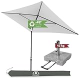 Doppler Sonnenschirm Rethink 180 x 120 cm SL-AZ Trolley Sonnenschirmständer mit Auszieh-Griff