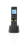 Motorola Voice - DOT201 Digitales kabelloses Telefon, Freisprecheinrichtung, Anrufsperre, 100 Kontakte mit Namen und Telefonverzeichnis, Schwarz
