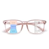 YUKANG Multifokalbrille Gleitsichtbrille Lesebrille Damen Herren, Blaulichtfilter Brille TR90 Progressive Lesebrille Superleichte Anti-Müdigkeit (LBrown 1.5)