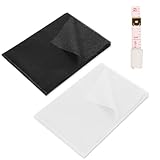 QUIIEOSKIA 2 Stück Bügelvlies 100 x 100cm 55g/m², Einlagestoff Vliesstoff Aufbügeln,Vlies Vliesstoff für Bügelfalten Nähhandwerk Basteln(Schwarz Weiß)