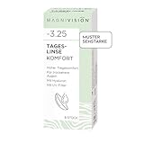MAGNIVISION Tageslinsen Komfort weiche Kontaktlinsen für -5,00 Dioptrien | 8 Stück | BC 8.6 | DIA 14.2 | Kontaktlinse mit Hyaluron und UV-Filter für empfindliche Augen | ohne Konservierungsstoffe