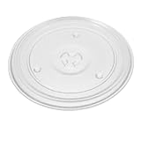 Lurrose 2 Stück Mikrowellen-Plattenspieler für Ersatz montiert Mikrowellentablett Tabletts Mini Mikrowellenplatten zum Erhitzen von Speisen Mikrowellengerichte Ofenplatte Glas Transparent