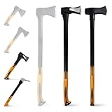 BOOMET Set: Sappie/Beil 1000g / Axt 2200g / Hammer 3000g · Verschiedene Äxte und Sets zur Auswahl · Spaltaxt · Effizientes Holzspalten mit Fiberglasstiel für Brennholz