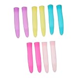 Happyyami 5 Paare Rutschfeste Griffabdeckung Griffe Ärmel Nagelhautentferner Maniküre-schutzhülle Schützend Nagelhautabdeckung Fall Nipper Trimmer Handhaben Kunst Schere Kieselgel