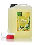 HiGloss Vollwaschmittel Hochkonzentrat, 3l inklusive Dossierhilfe und Auslaufhahn, Allergikergeeignet, leistungsstark bei hartnäckigen Verschmutzungen, flüssig, (Zitrone)