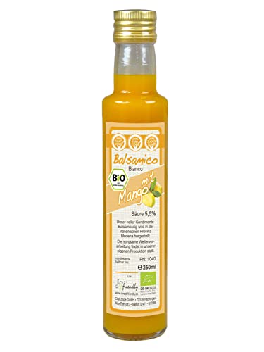 direct&friendly Bio Mango Essig, Condimento Balsamico mit fruchtiger Mango (250 ml)