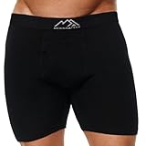 Merino.tech Unterwäsche Herren - 100% Merino Boxershorts Herren Wolle, Atmungsaktiv Und Feuchtigkeitsableitend (Medium, 1 Pack - 190 Schwarze Kohle)