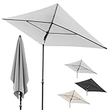 Doppler Sonnenschirm für den Garten Rethink 180x120cm in Hellgrau - Rechteckiger Sonnenschirm für Balkon & Terrasse - Nachhaltiger Schirm - Kippbarer Balkonsonnenschirm mit Handöffner und Hülle