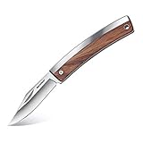 DURATECH Taschenmesser Klappmesser mit Holzgriff, 170mm Taschenmesser Camping & Outdoor Messer aus Edelstahl