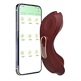Butterfly Vibrator mit APP Bluetooth für sie Klitoris Vagina, 10 Vibrationsmodi Butterfly Vibrator für Sie Vagina, Tragbarer Vibratoren Erotik Sex Spielzeug für the Frau, Rose Rot
