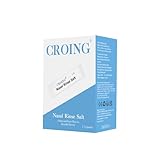 CROING 𝙉𝙖𝙨𝙚𝙣𝙨𝙥ü𝙡𝙪𝙣𝙜 𝙨𝙖𝙡𝙯 (160 Stück) Nasenspülsalz, Nasensalz für Nasendusche, Neti Pot,Nose Cleaner, Nasal Rinse, Nasenspülung Erwachsene, Nasenspülkanne