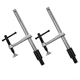 URPIZY Metall Schnellspannklemme Für Werkbank 16Mm Bohrungen Tischklemme Schraubzwinge Spannbereich 160Mm 2 Stück