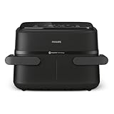 Philips Airfryer 1000 Series Flexible Basket - 7,1 L Fassungsvermögen, RapidAir-Technologie, 10 Kochfunktionen, 90% weniger Fett, kompaktes Design, HomeID-Rezept-App (NA154/00)