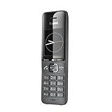 Gigaset COMFORT 520HX – DECT-Mobilteil mit Ladeschale – Schnurloses Telefon für Router und DECT-Basis, titanium-schwarz [Kompatibel in DE, IT, FR, NL, BE, CHE, AUT] [Ohne Basis]