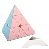 Oostifun ShengShou 3x3 Pyramide Pyraminx Süße Dessert Jelly Farbe Aufkleberlose Zauberwürfel Puzzle Würfel Spielzeug mit Würfel Stand