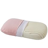 FJOADNVM Latex Kissen Naturlatex-Kissen mit Baumwollbezug, weich, ohne Druckunterstützung, Linderung von Nackenschmerzen, Bettkissen for seitliche Rücken- und Bauchschläfer(Pink)