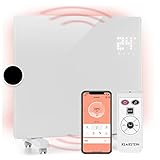 Klarstein Elektroheizung, Konvektor-Heizung mit Bodenrollen, Mobile Energiesparend, Leise Elektrisch, Standgerät Heizkörper mit Thermostat & App-Steuerung, 1000 W