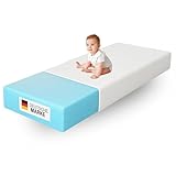 Arensberger Kindermatratze Babymatratze Nora | 70x140cm Höhe 12cm | Bezug waschbar & abnehmbar | punktelastischer Gelschaum | Jugendmatratze, allergikerfreundlich Premium Bezug