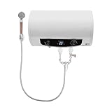 panfudongk 30L Warmwasserspeicher Boiler, Elektro Warmwasserboiler mit Wasserhahn, Wandbefestigung Wasserboiler mit 35 Liter Tank 2000W Edelstahl einfach zu bedienen für Küche Caravan und Friseursalon