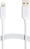 Amazon Basics Verbindungskabel Lightning auf USB-A, MFi-zertifiziertes Ladekabel für iPhone, weiß, 0.9 m