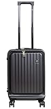 Handgepäck Laptop Business Trolley Tasche Notebook Koffer ABS Cabin Case Lissabon Anthrazit