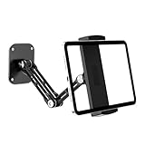 Lucrave Tablet Wandhalterung, Aluminium ausziehbare iPad Wandhalterung, mit 360° drehbarer Basis einstellbar und faltbar für iPad Pro Air Mini, Samsung Galaxy Tab, alle 4.7-13' Telefone und Tablets