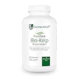 FürstenMED® 250 Bio Kelp Kapseln mit 315µg Jod pro Kapsel - Kelp Algen Bio Braunalgen Vegan & Hochdosiert - Jod - Laborgeprüft & Ohne Zusatzstoffe