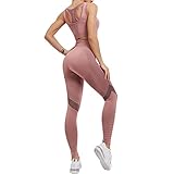 Fitness-Yoga-Set, Leggings, Yoga für Damen, Sport-BH, Strumpfhose, Hüftlifting, Leggings, Butt Scrunch Workout, rückenfrei, Strampler, Workout-Sets für Frauen, 2-teiliges Fitnessstudio-Kleidung