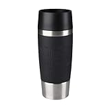 Emsa Travel Mug Classic | 360 ml | Thermobecher | Isolierbecher | hält 4h heiß/ 8h kalt | 100% dicht | auslaufsicher | Quick-Press-Verschluss | 360°Trinköffnung | schwarz | 1 Stück