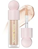 Erinde Liquid Highlighter Makeup, Face Highlighter Bronzer Makeup Stick, Natural Glossy Finish, Lightweight Blendable Silky Smooth Cream Face Illuminator Makeup, Cruelty-free, 02#