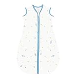 Lilian&Gema Sommerschlafsack Baby 0.5 Tog Baby Schlafsack für 12-18 Monate Baby Sommerschlafsack Bequem und Atmungsaktiv Babyschlafsack Sommer 81 cm für Jungen Mädchen Neugeborene Blau