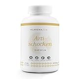 Artischockenextrakt hochdosiert - 2.400mg je Tagesdosis (2,5% Cynarin) - 180 Kapseln - 45Tage Vorrat - Laborgeprüft - französische Artischocken Kapseln hochdosiert - Vegan – KLARENA