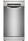 Bosch Serie 4, Freistehender Geschirrspüler, 45 cm, Silver Inox, SPS4HMI49E