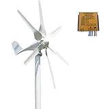 KX-ENERGIE Windkraftanlage 800W 12V 24V Mit MPPT Laderegler, 6 Blätter Horizontal Achse Windgenerator Heimgebrauch für Marine,Haushalt (24, Volt)