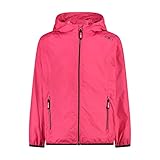 CMP Mädchen Kinder-regenjacke Mit Fester Kapuze KID G JACKET RAIN FIX HOOD, Erdbeere, 140 EU