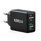 USB C Ladegerät, 40W 4 Ports USB Stecker Mehrfach Schnellladegerät USBC Ladestecker mit USB-C Adapter+QC Stecker USB Ladegerät für iPhone 16 15 14 13 Pro Max Plus 12 11 XS, Samsung, Handys Charger
