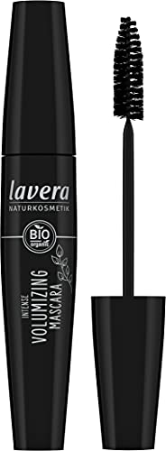 lavera Intense Volumizing Mascara - Black - Mascara - große Volumen-Bürste - vegan - ohne Silikone - ohne Mineralöl - ohne Mikroplastik - Bio-Jojobaöl - Pflanzliches Keratin - 13ml
