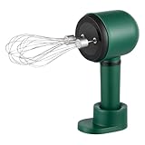 Elektrischer Handmixer, Handmixer – Handmixer aus Edelstahl, elektrischer Handgriff, wiederaufladbares Küchenwerkzeug mit 3 Geschwindigkeiten und kabellos, zum Schlagen der Mischung