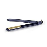 BaByliss Midnight Luxe Glätteisen - Titanium Ceramic Floating Plates für sanftes Gleiten, schnelles Aufheizen in 30 Sekunden, 3 Heizstufen bis zu 235°C, weltweit einsetzbar, 2516E
