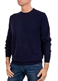 Rundhalsausschnitt aus gemischtem Kaschmir, Made in Italy - Herren, Blau, XL