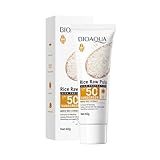 Rice Raw Pulp Sonnencreme LSF 50, Sunscreen SPF 50, Anti Aging Sonnenschutzlotion für Gesicht und Körper, Feuchtigkeitsspendende Leicht Textur Sonnenschutz für Trockene Empfindliche Haut (1 x 40g)