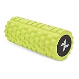 TREXO Massagerolle 33x14 cm in lindgrün 2-in-1 Faszienrolle mit Unebenheiten und glatter Oberfläche Ideal zum Lockern und Dehnen der Muskeln für Übungen im Fitnessstudio