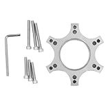 70-mm-Gaming-Rad-Adapterbasis, Lenkrad-Montageblock, Rennrad-Riser-Block für Thrustmaster T300RS (SILVER)