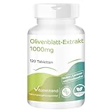 Olivenblattextrakt 1000mg - 120 vegane Tabletten ! 4-MONATS-VORRAT ! Hochdosiert - 20% Oleuropein | Vitamintrend®