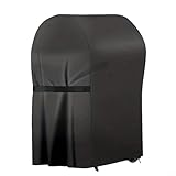 CNANRNANC Outdoor BBQ Cover 210D Oxford Fabric Waterproof Barbecue Grill Protection With Drawstring Bottom For Weber 77x67x110cm(Without handle)