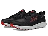 Skechers Leichter Herren-Golfschuh Max Fairway 4 ohne Spikes, Schwarz/Rot, 12 Wide