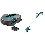 Gardena Mähroboter smart SILENO life 1000 m² Set & Makita DUR193Z Akku-Rasentrimmer 18V (ohne Akku, ohne Ladegerät)