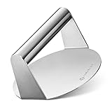 LINFELDT® Burger Smasher 100% Edelstahl - ⌀14 cm Antihaftfläche Guter Druckpunkt Gutes Smashen - Smash Burgerpresse - Rostfreier Burgersmasher Grill & Pfanne